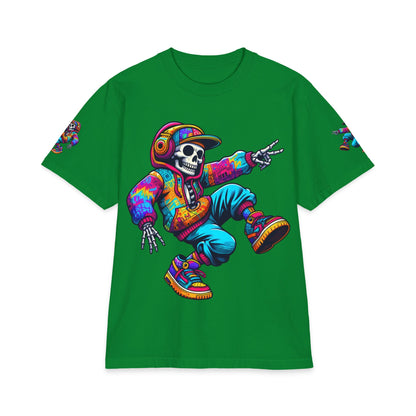 Urban Underground Collection - Neon Drip, Skeleton Jam, Graphic 4-way T Shirt - CaliPride Clothing