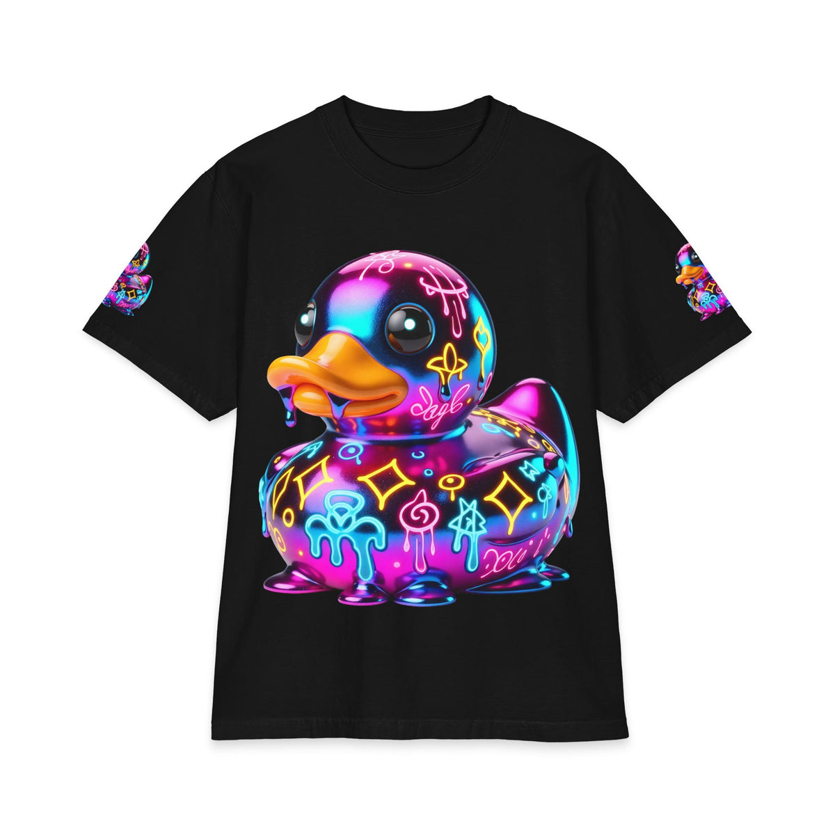 Urban Underground Collection - Neon Drip, Rub'a Ducky, Graphic 4-way T Shirt - CaliPride Clothing