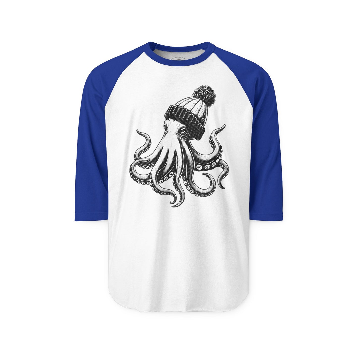 Pacific Works Collection - Raglan, Hipster Octopus Graphic Raglan Tee — CaliPride Clothing