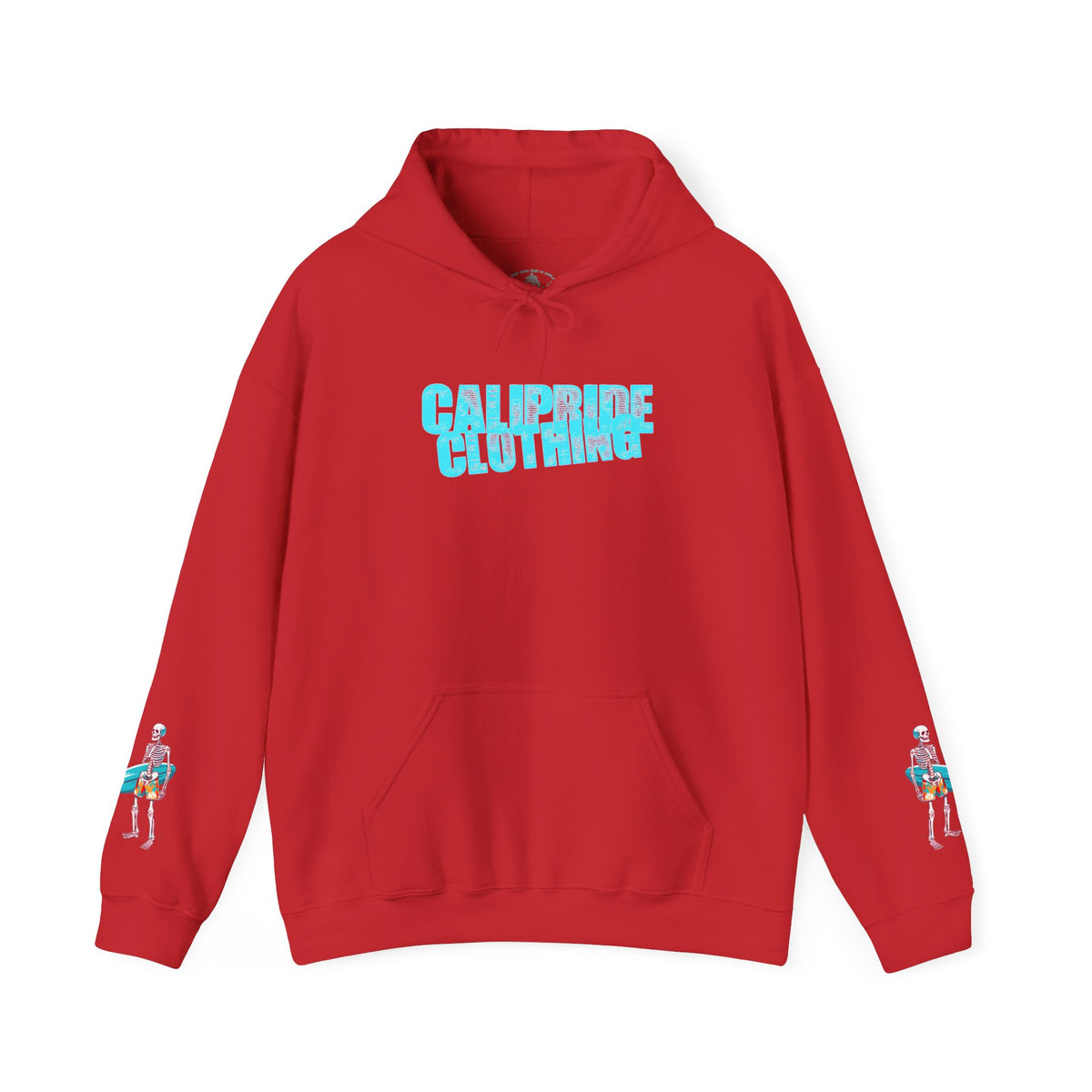 Surf & Beach Collection - Skeleton Sunset Surfer, Graphic Hoodie - CaliPride Clothing
