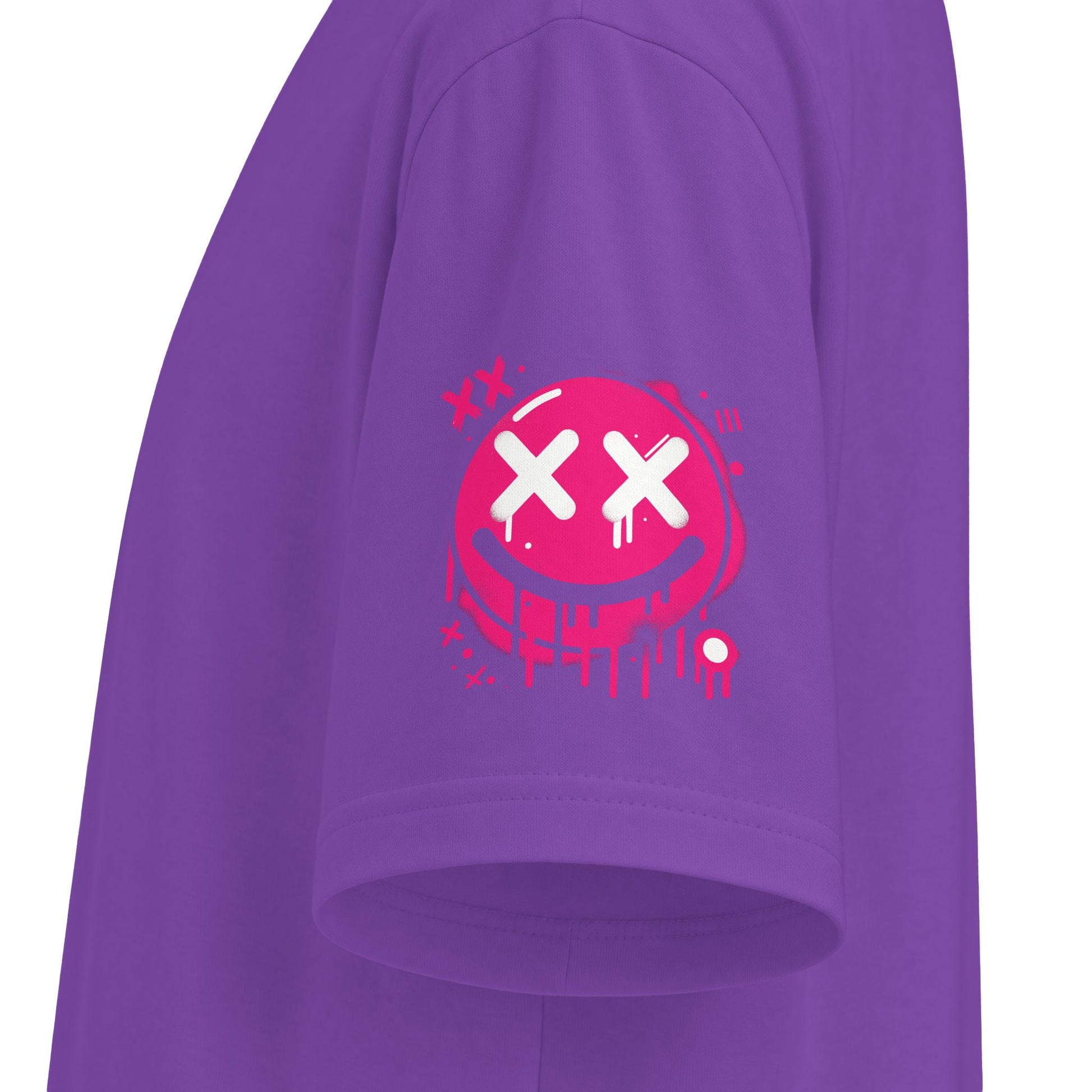Urban Underground Collection - Neon Drip, X'd Out Smiley, Graphic 4-way T Shirt - CaliPride Clothing