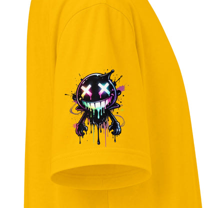 Urban Underground Collection - Neon Drip Smiley, Graphic 4-way T Shirt - CaliPride Clothing
