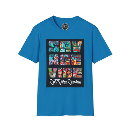 "Savage Vibe Graffiti Block" Series, Multi-color Graffiti w white logo — CaliPride Clothing