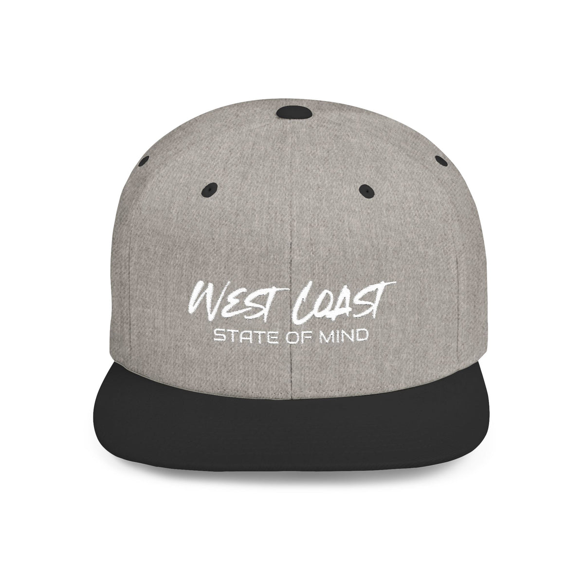 Urban Underground Collection - West Coast State Of Mind, Flat Bill Snapback Hat, Embroidered - CaliPride Clothing