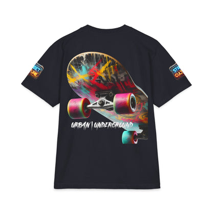 Urban Underground Collection - Neon Drip, Skateboard, Graphic 4-way T Shirt - CaliPride Clothing