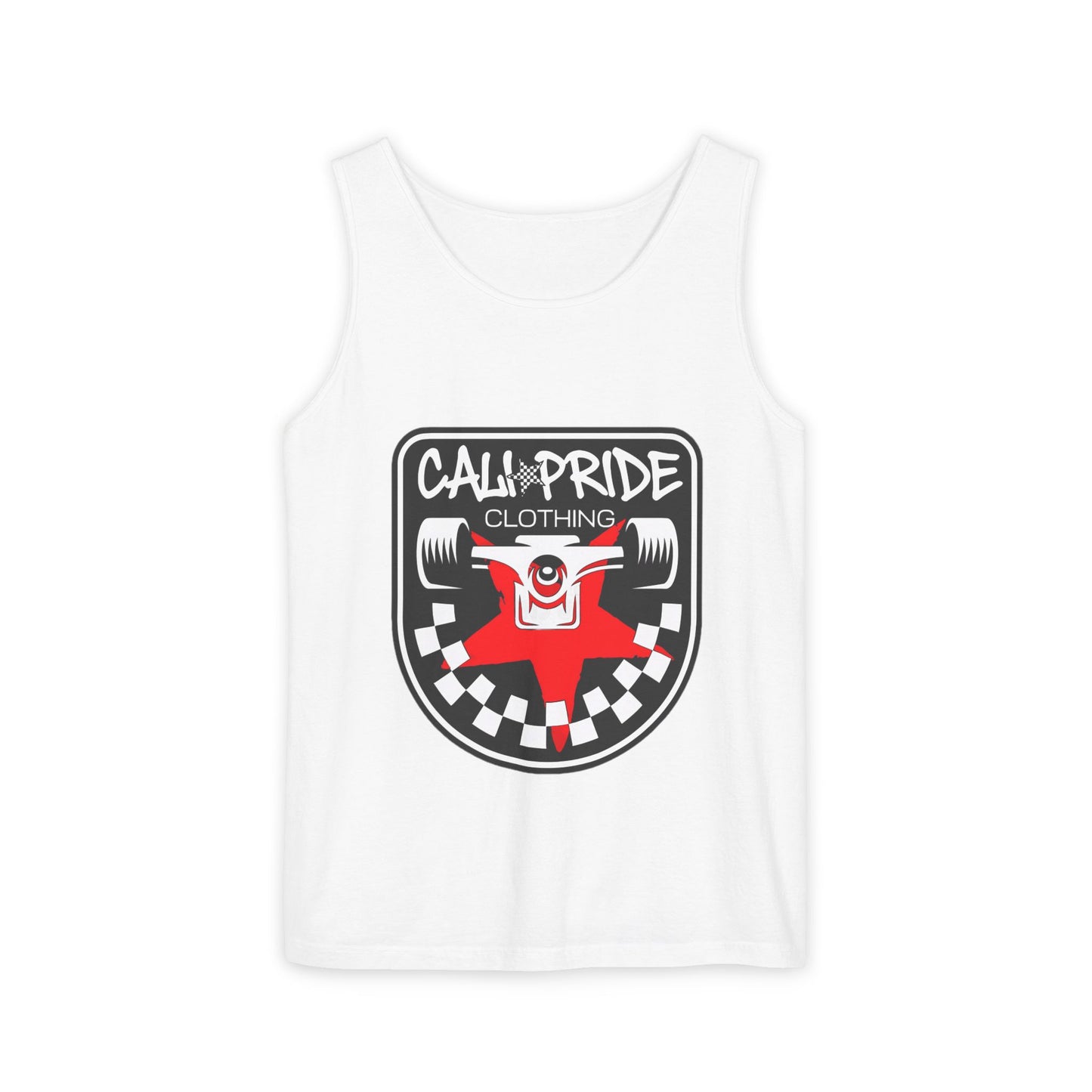 Checkered Truck Emblem Tank Top - CaliPride Clothing