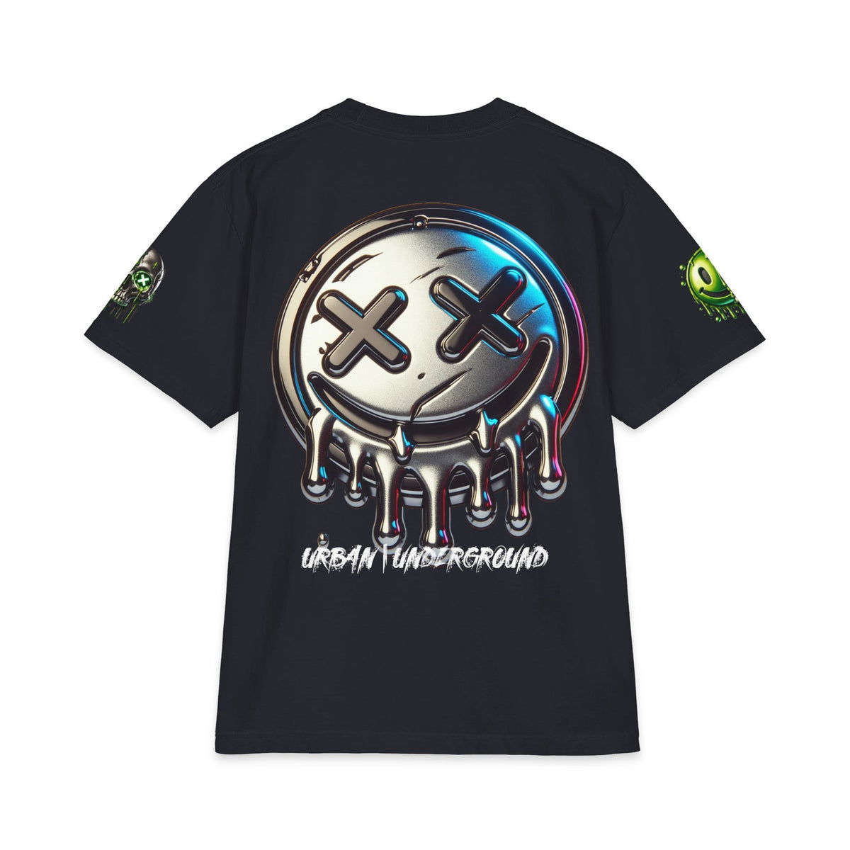 Urban Underground Collection - Neon Drip Drooly, Graphic 4-way T Shirt - CaliPride Clothing