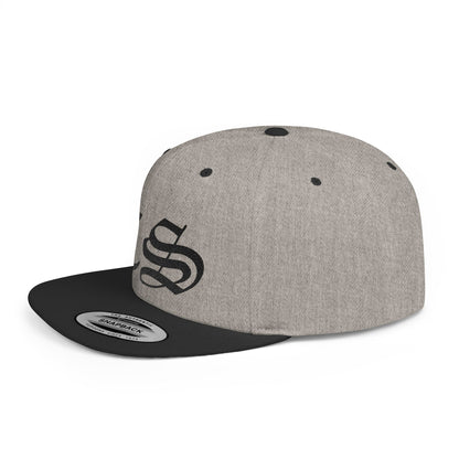 Concrete & Scars Skatewear Collection - CS Old English Embroidered, black logo, Hat | Flat Bill Snapback - CaliPride Clothing