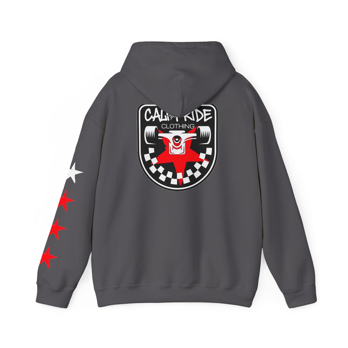 Skate & Surf Collection - Checkered Star Emblem Hoodie, multiple colors | CaliPride Clothing