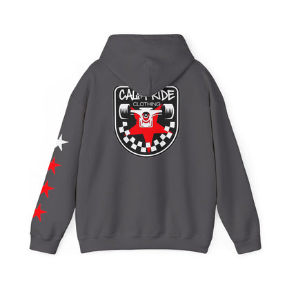 Skate & Surf Collection - Checkered Star Emblem Hoodie, multiple colors | CaliPride Clothing