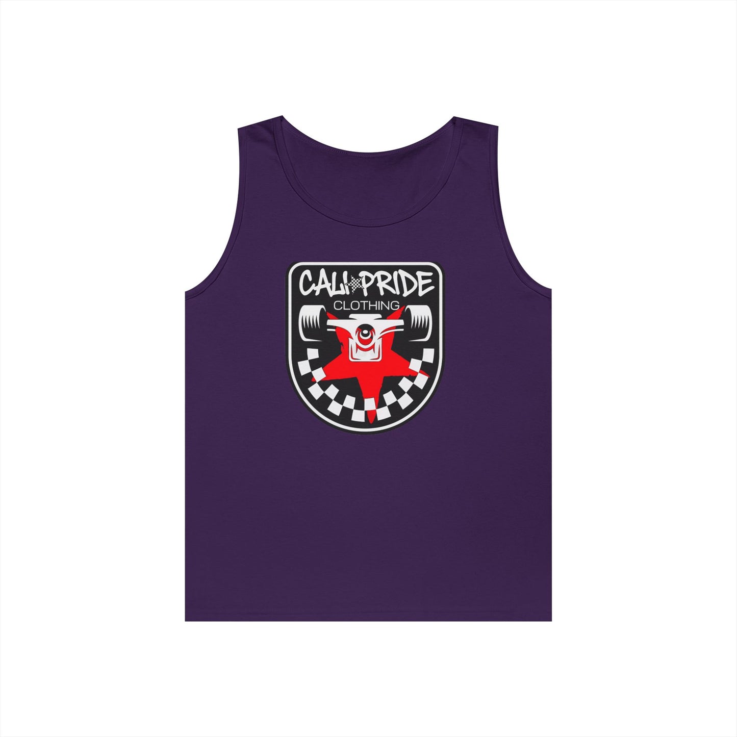 Skate & Surf Collection - Checkered Truck Emblem, Tank Top - CaliPride Clothing