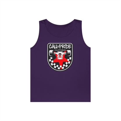 Skate & Surf Collection - Checkered Truck Emblem, Tank Top - CaliPride Clothing
