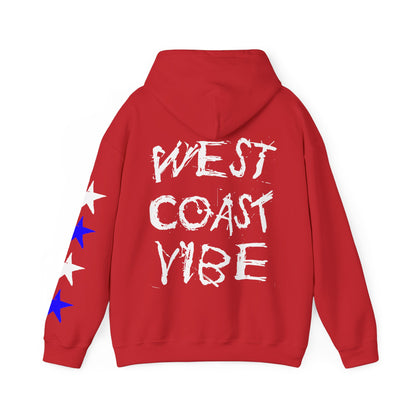 'West Coast Vibe' Graphic Hoodie w Stars - Multiple colors | CaliPride Clothing