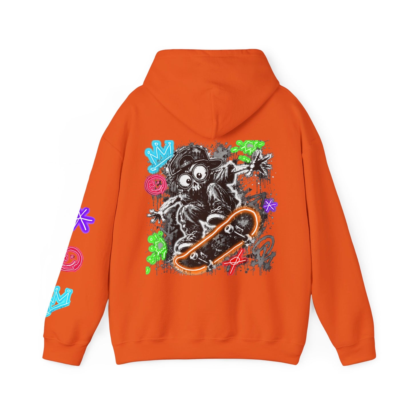 Skate & Surf Collection - Neon Skizzy Skater Graphic Hoodie, multiple colors | CaliPride Clothing