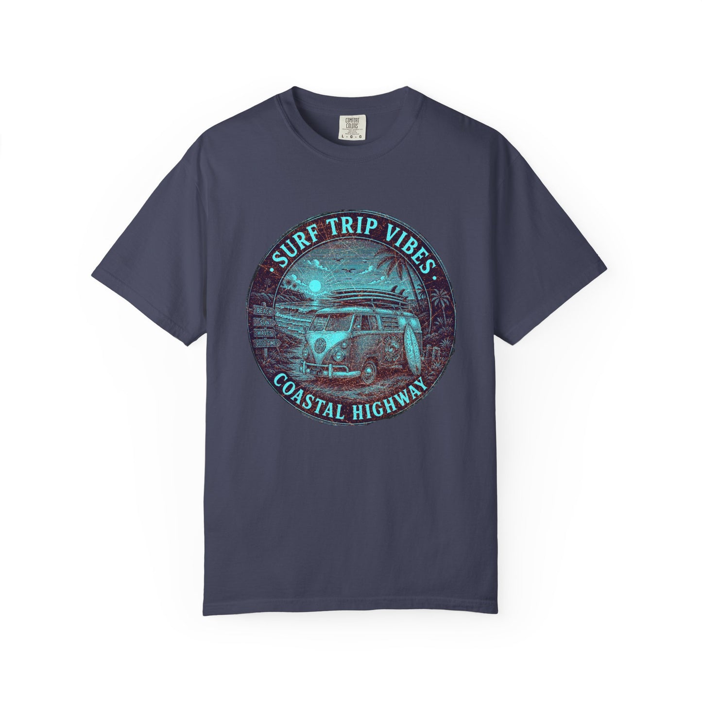 Surf & Beach Collection - Ocean Vibes Series, Surf Trip Vibes, T-shirt - CaliPride Clothing