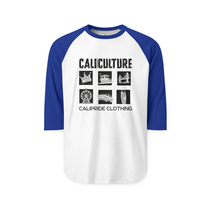 Skate & Surf Collection - CALI | CULTURE, Icon Stamp, Graphic Raglan Tee — CaliPride Clothing
