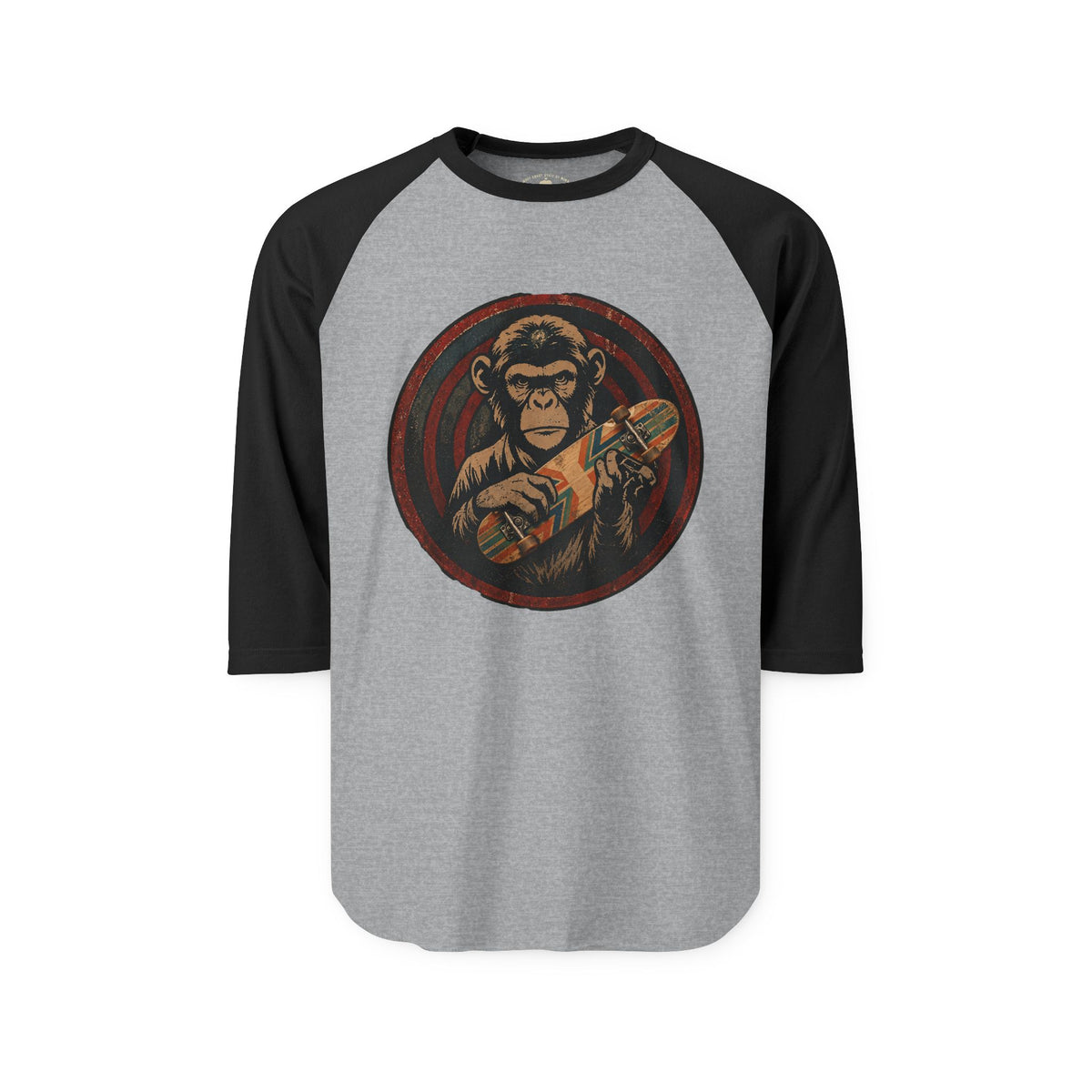 Pacific Works Collection - Raglan, Chimpin' Around, Graphic Raglan Tee — CaliPride Clothing