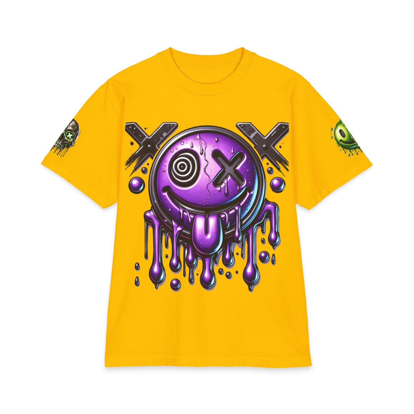 Urban Underground Collection - Neon Drip Drooly, Graphic 4-way T Shirt - CaliPride Clothing