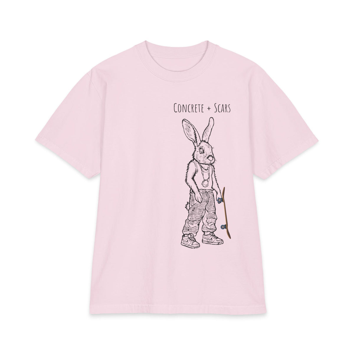 Concrete & Scars Skatewear Collection - Skateboard Bunny, Graphic T-Shirt – CaliPride Clothing