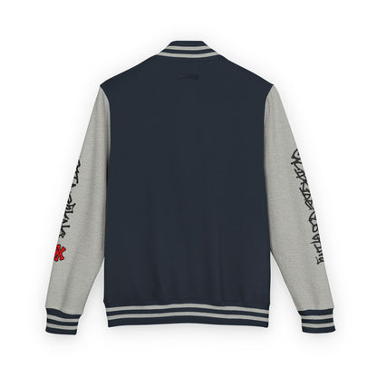 Urban Underground Collection - Savage Vibe, Bone Drop Graphic Letterman Jacket | CaliPride Clothing