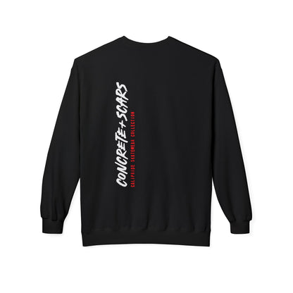 Concrete & Scars Skatewear Collection - Vertical Logo, Graphic Sweatshirt — CaliPride Clothing