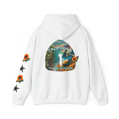 Pacific Coast Highway Hoodie & California Poppies | CaliPride Clothing