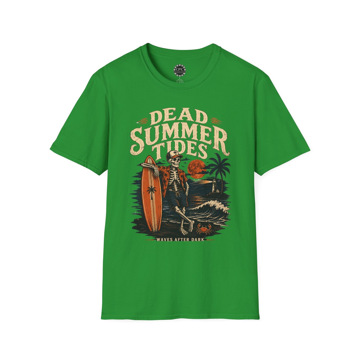 Skate & Surf Collection - Vintage Dead Summer Tides Graphic T-Shirt — CaliPride Clothing