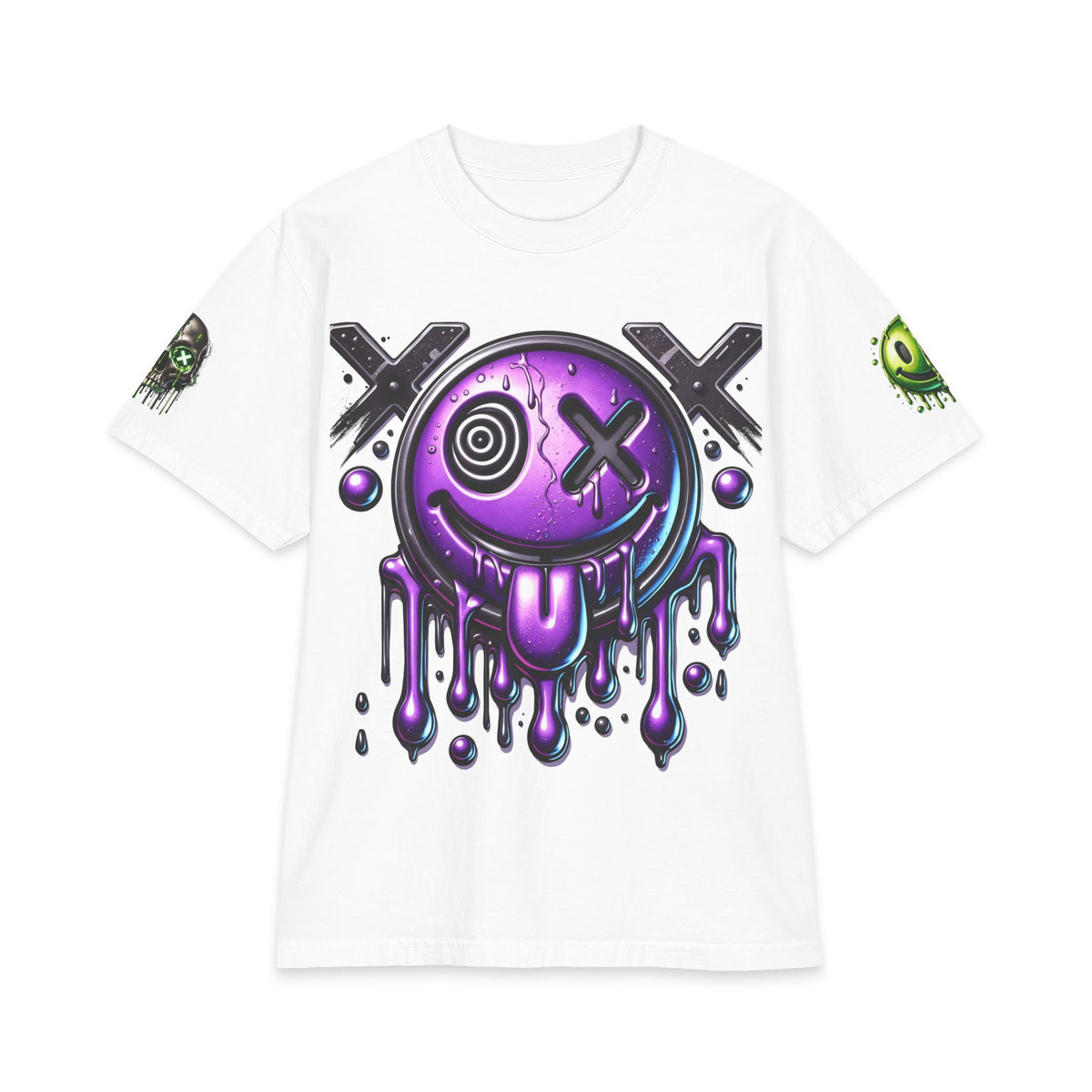 Urban Underground Collection - Neon Drip Drooly, Graphic 4-way T Shirt - CaliPride Clothing