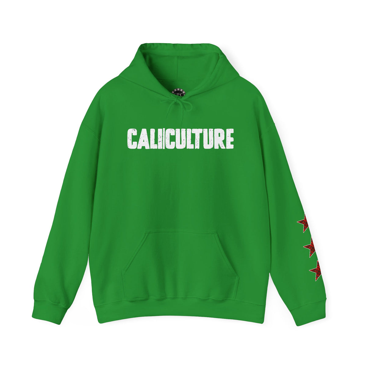 Skate & Surf Collection - CALI | CULTURE, Red Plaid Emblan w Stars Hoodie - CaliPride Clothing