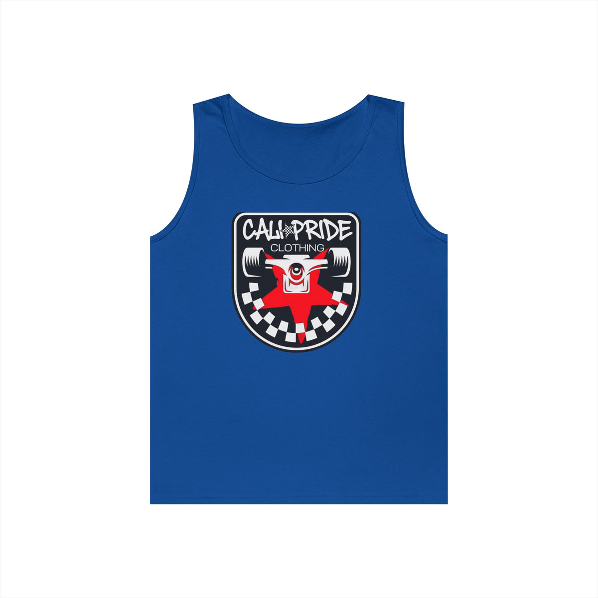 Skate & Surf Collection - Checkered Truck Emblem, Tank Top - CaliPride Clothing