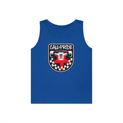 Skate & Surf Collection - Checkered Truck Emblem, Tank Top - CaliPride Clothing