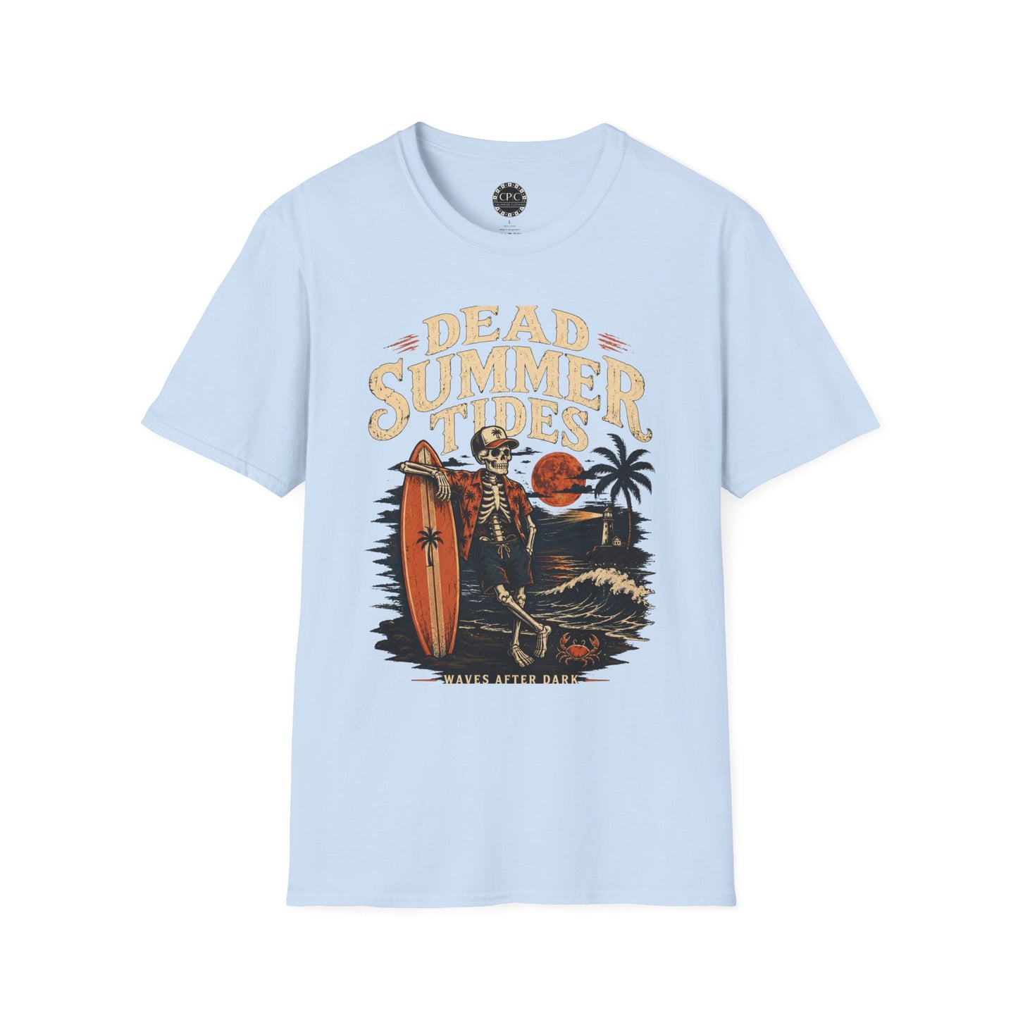 Skate & Surf Collection - Vintage Dead Summer Tides Graphic T-Shirt — CaliPride Clothing