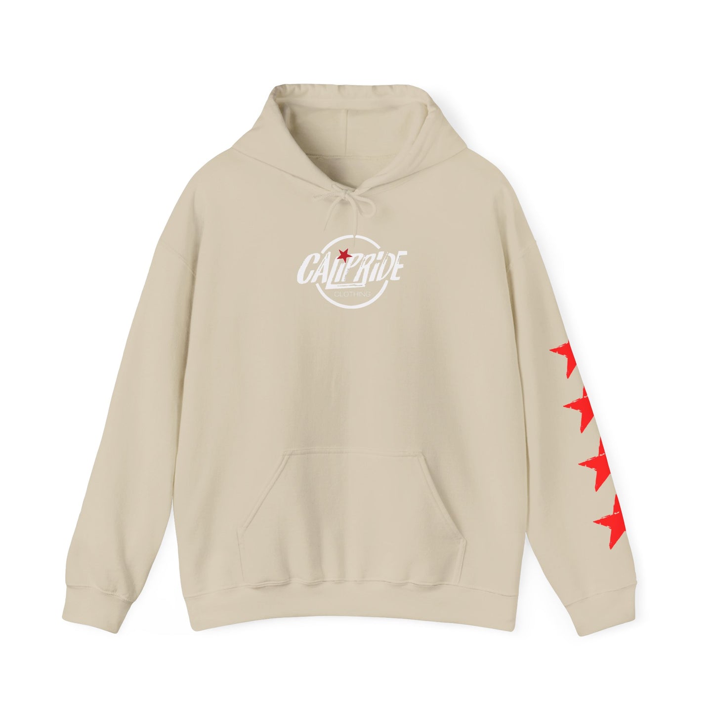 CaliPride Checkered Star Emblem Hoodie | CaliPride Clothing white logo