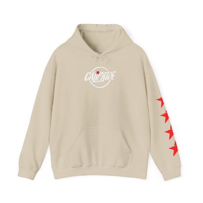 CaliPride Checkered Star Emblem Hoodie | CaliPride Clothing white logo