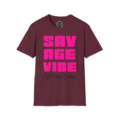 "Savage Vibe Graffiti Block" Series, Solid Neon Pink T Shirt — CaliPride Clothing