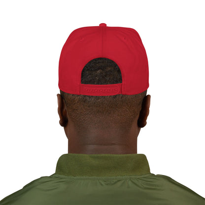 Pacific Works Collection - Signature Logo, Offset, Flat Bill Snapback Hat — CaliPride Clothing