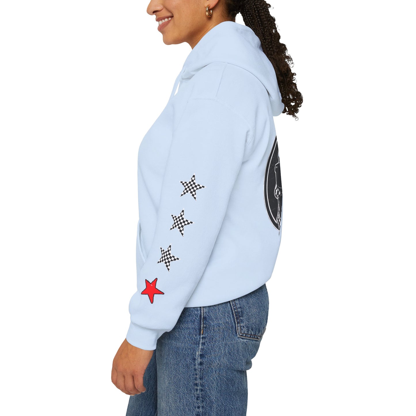 Urban Underground Collection | West Coast Vibe series - Checkered Sugar Skull & Stars Hoodie - CaliPride Clothing