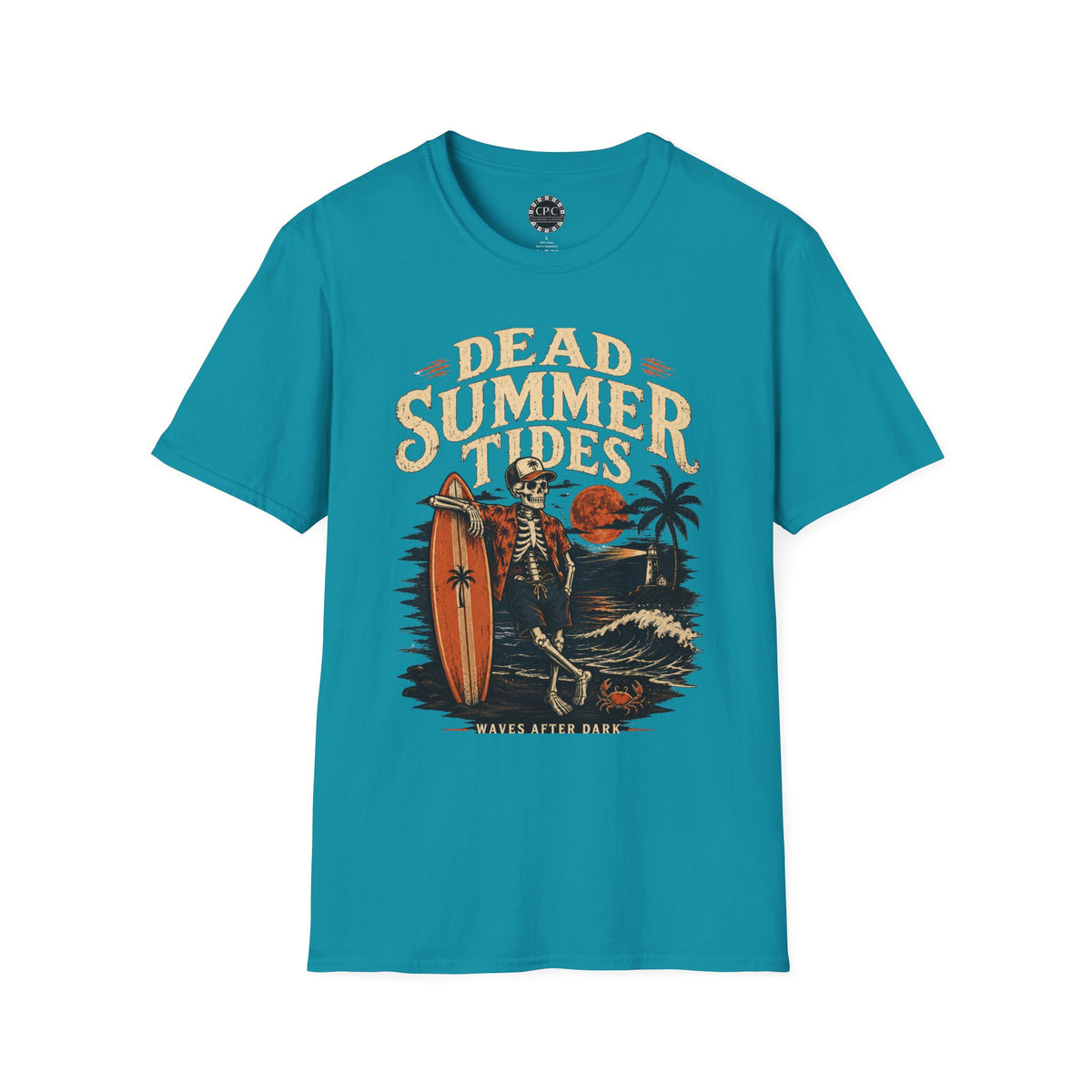 Skate & Surf Collection - Vintage Dead Summer Tides Graphic T-Shirt — CaliPride Clothing