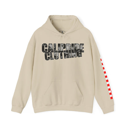 Skate & Surf Collection - Ocean Wave & Checkers Burst, Graphic Hoodie - CaliPride Clothing