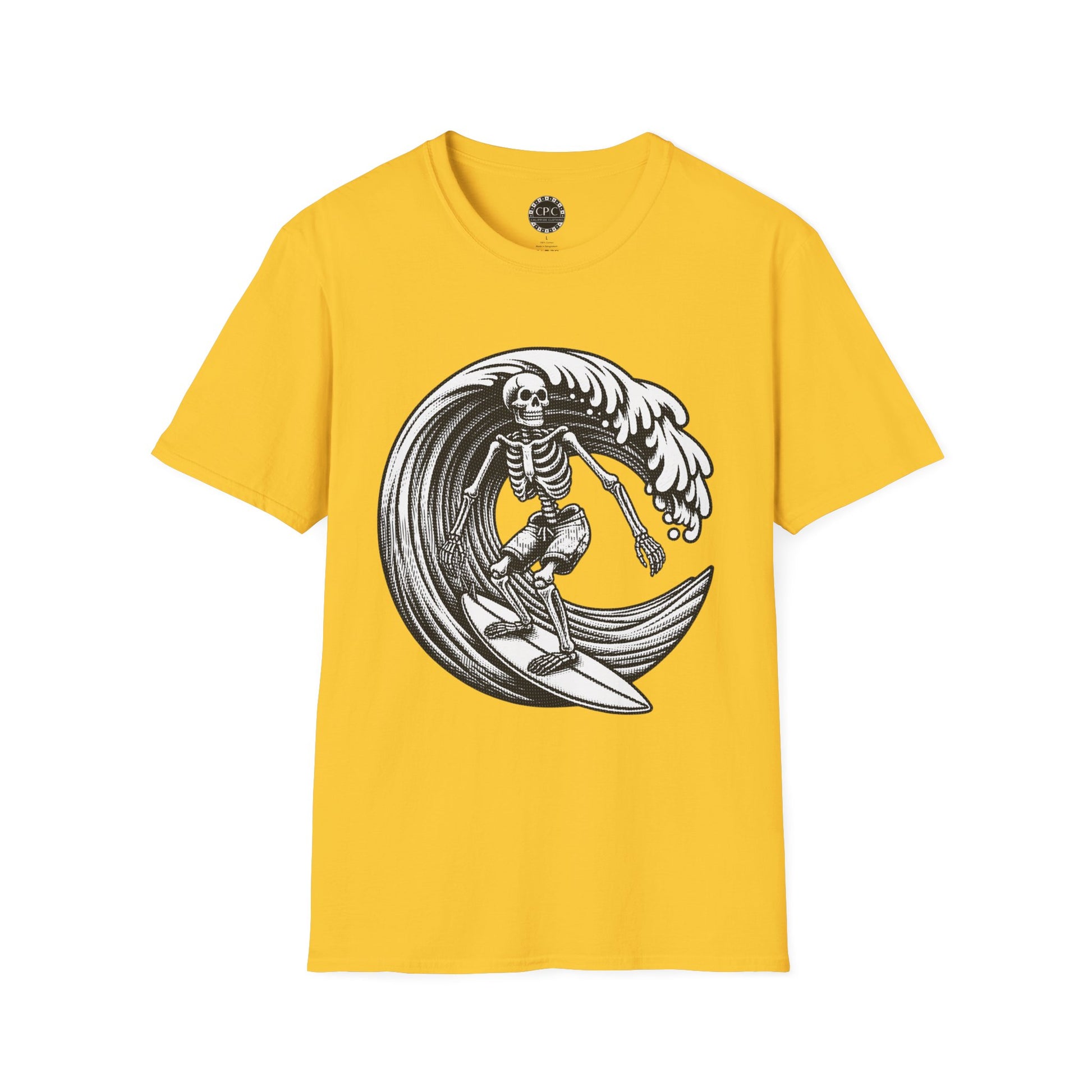 Surf & Beach Collection - Solo Swellen, Vintage Skeleton Graphic T-Shirt — CaliPride Clothing