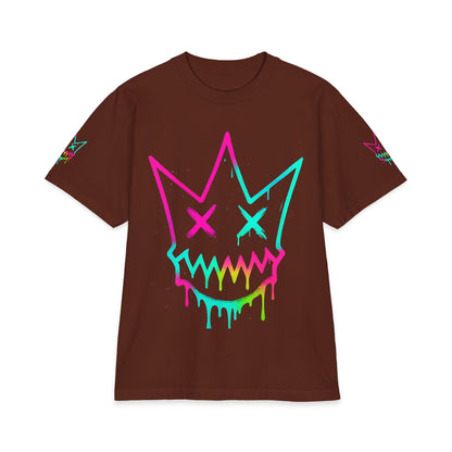 Urban Underground Collection - Neon Drip, Crown Face, Graphic 4-way T Shirt - CaliPride Clothing