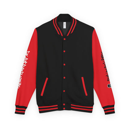 Urban Underground Collection - Savage Vibe, Bone Drop Graphic Letterman Jacket | CaliPride Clothing