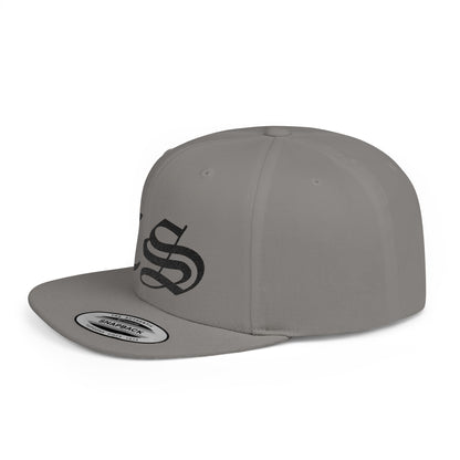 Concrete & Scars Skatewear Collection - CS Old English Embroidered, black logo, Hat | Flat Bill Snapback - CaliPride Clothing