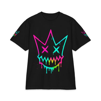 Urban Underground Collection - Neon Drip, Crown Face, Graphic 4-way T Shirt - CaliPride Clothing