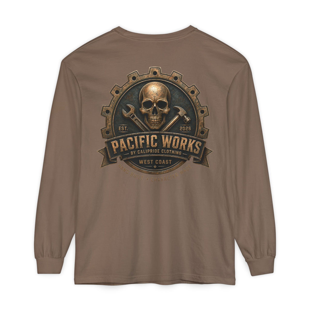Pacific Works Collection - Signature Logo Long Sleeve T-Shirt - CaliPride Clothing