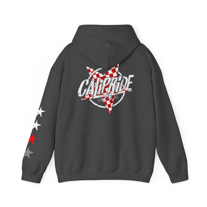 Skate & Surf Collection - Red Checkered Star, Graphic Hoodie | CaliPride Clothing