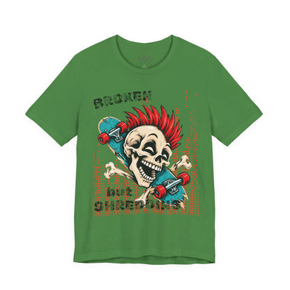 Skate & Surf Collection - Broken but Shredding, Vintage Skeleton Graphic T-Shirt — CaliPride Clothing