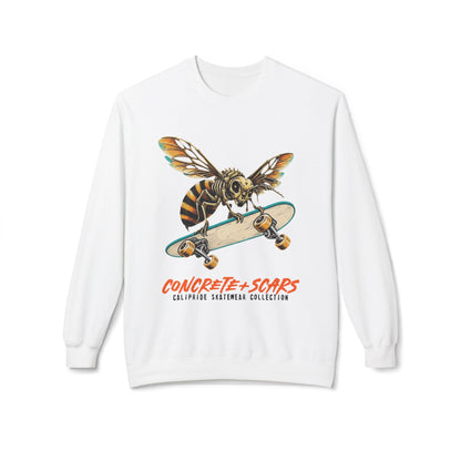 Concrete & Scars Collection - Bee Shredder, Graphic Sweatshirt — CaliPride Clothing