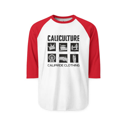 Skate & Surf Collection - CALI | CULTURE, Icon Stamp, Graphic Raglan Tee — CaliPride Clothing