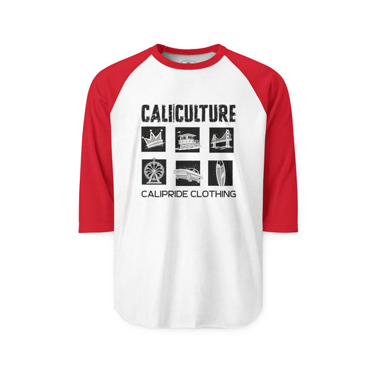 Skate & Surf Collection - CALI | CULTURE, Icon Stamp, Graphic Raglan T-Shirt — CaliPride Clothing